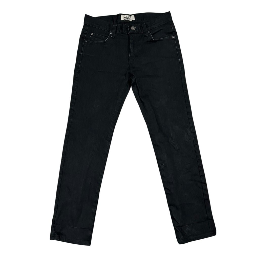 Naked and Famous Super Guy Jeans Mens 31X28 Black Power Stretch Denim - Picture 2 of 12